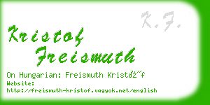 kristof freismuth business card